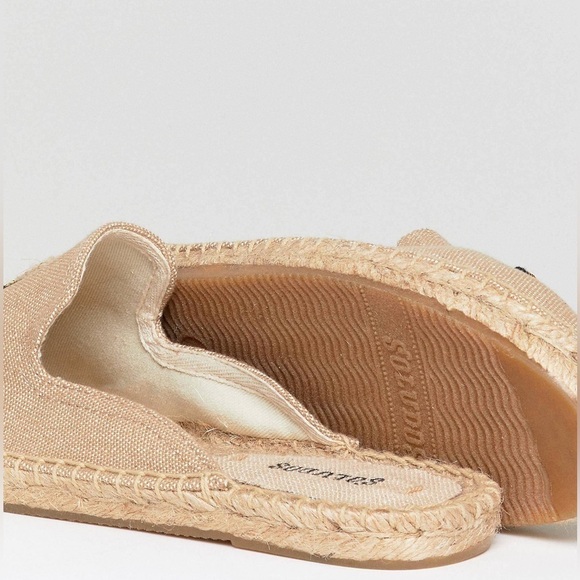 ASOS Soludos Beige Espadrille Mules With Bee Embroidery SIZE 9.5 - Picture 4 of 9